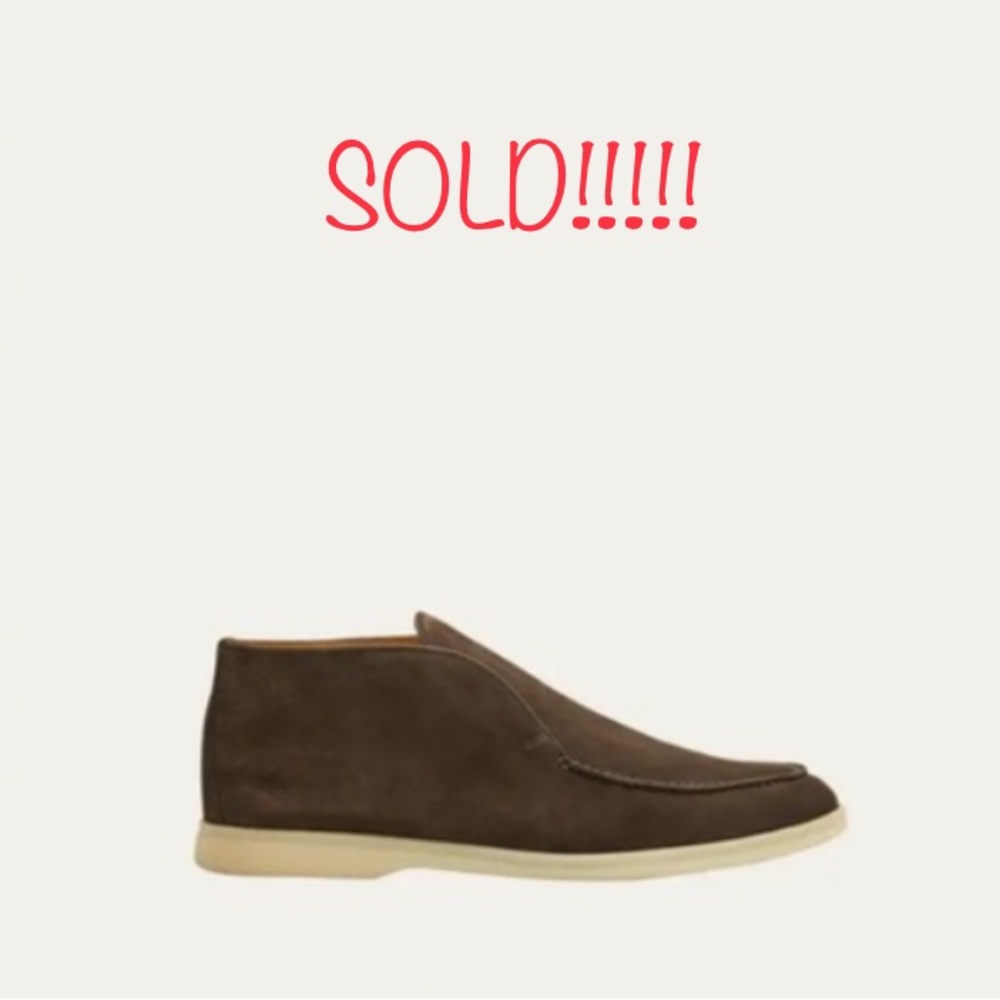 LORO PIANA suede Mens Open Walk loafers